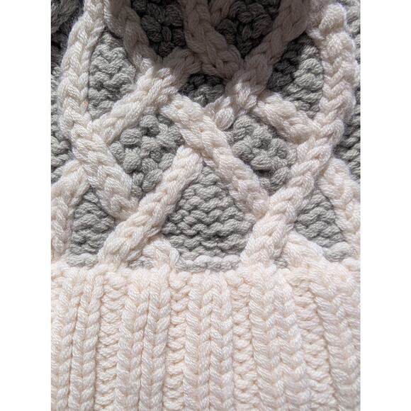 NWT Rag & Bone New York Knit Beanie & Scarf Set 100% Wool Ivory Gray $400 MSRP - Picture 14 of 16